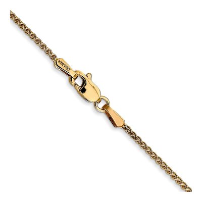 14K Yellow Gold 1.25mm Wheat Chain – view 4