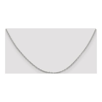 14K White Gold 2mm Round Open Cable Chain – view 5