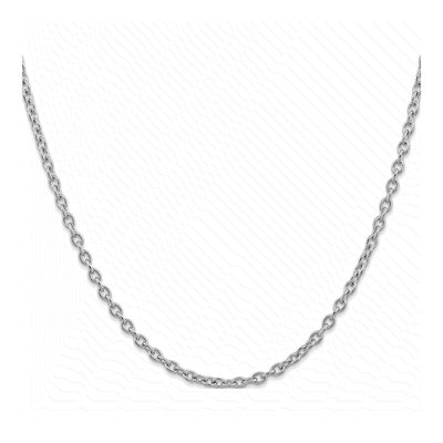 14K White Gold 3.2mm Round Open Cable Chain – view 4