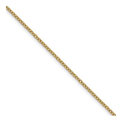 14K Yellow Gold 1.4mm Round Open Cable Chain