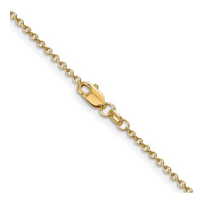 14K Yellow Gold 1.4mm Round Open Cable Chain – view 4