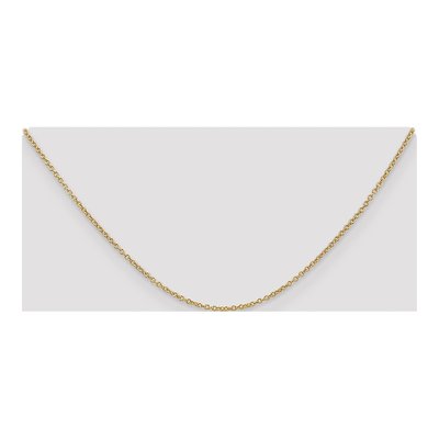 14K Yellow Gold 1.4mm Round Open Cable Chain – view 5
