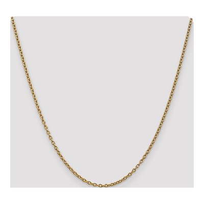 14K Yellow Gold 2.4mm Round Open Cable Chain – view 5