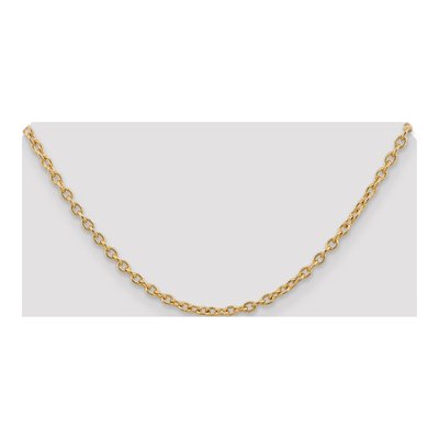 14K Yellow Gold 3.2mm Round Open Cable Chain – view 5