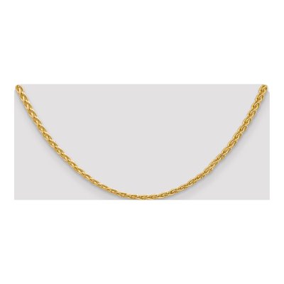 14K Yellow Gold 3mm Parisian Wheat Chain – view 6