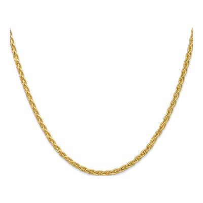 14K Yellow Gold 3mm Wheat Chain – view 4