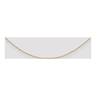 14K Yellow Gold 1.2mm Diamond-Cut Beaded Chain – view 4