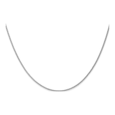 14K White Gold 1.2mm Parisian Wheat Chain – view 3