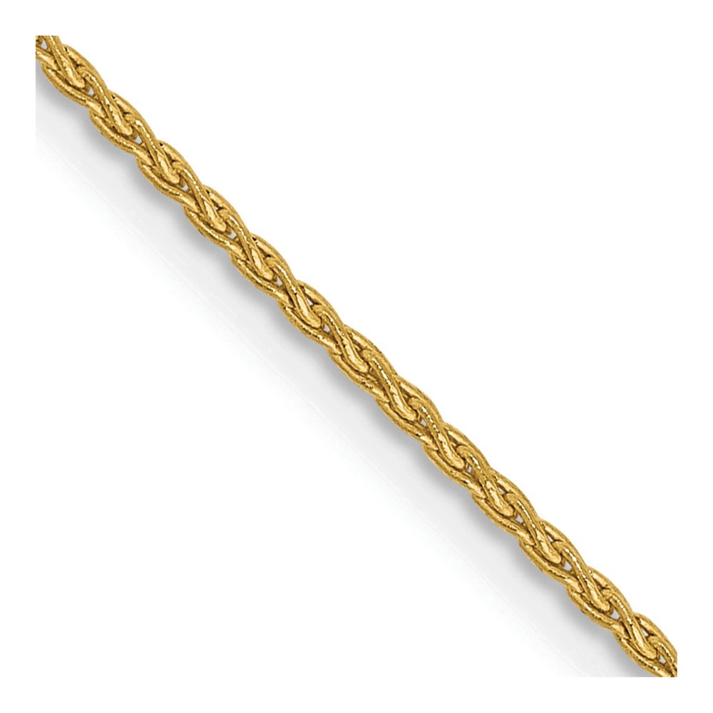 14K 22 Inch 1.2mm Parisian Wheat With Lobster Clasp Chain Necklace