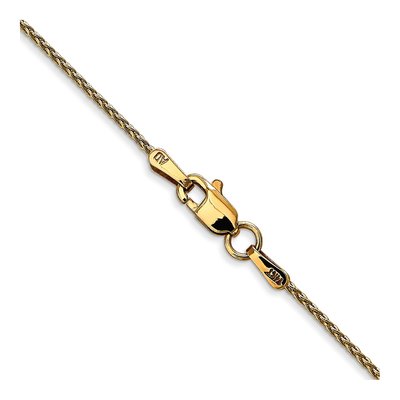 14K Yellow Gold 1.2mm Parisian Wheat Chain – view 4