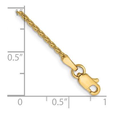 14K Yellow Gold 1.5mm Wheat Chain Bracelet – view 4