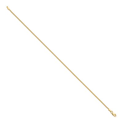14K Yellow Gold 1.5mm Parisian Wheat Chain Anklet – view 2