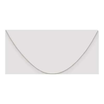 14K White Gold 0.8mm Diamond-Cut Wheat Chain – view 4