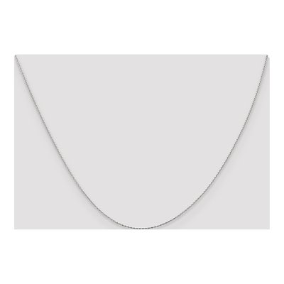 14K White Gold 0.8mm Diamond-Cut Wheat Chain – view 5