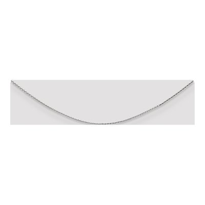 14K White Gold 1mm Diamond-Cut Wheat Chain – view 4