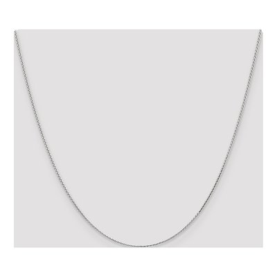 14K White Gold 1mm Diamond-Cut Wheat Chain – view 5