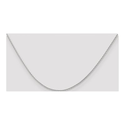 14K White Gold 1.5mm Diamond-Cut Wheat Chain – view 6