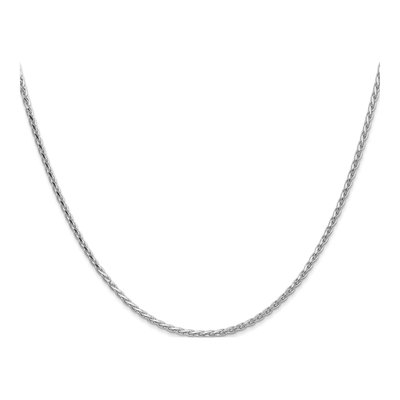 14K White Gold 1.6mm Diamond-Cut Wheat Chain – view 3