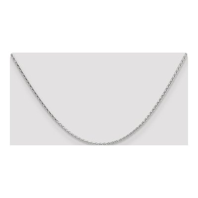 14K White Gold 1.6mm Diamond-Cut Wheat Chain – view 5