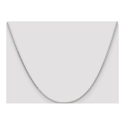 14K White Gold 1.6mm Diamond-Cut Wheat Chain – view 6