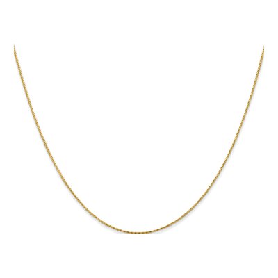 14K Yellow Gold 0.8mm Diamond-Cut Wheat Chain – view 3