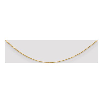14K Yellow Gold 1mm Diamond-Cut Wheat Chain – view 4