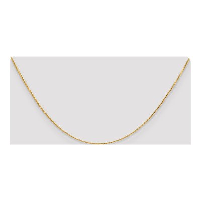 14K Yellow Gold 1mm Diamond-Cut Wheat Chain – view 6