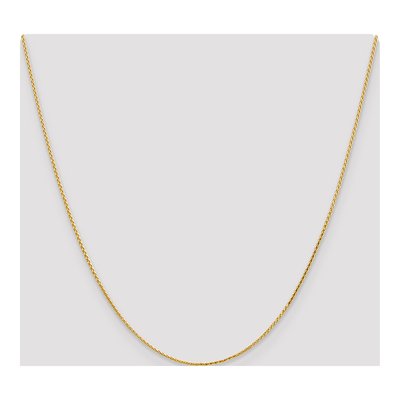 14K Yellow Gold 1mm Diamond-Cut Wheat Chain – view 6