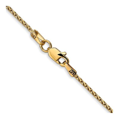 14K Yellow Gold 1.5mm Diamond-Cut Wheat Chain – view 5