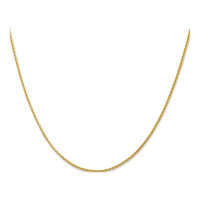14K Yellow Gold 1.5mm Diamond-Cut Wheat Chain – view 3