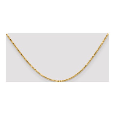 14K Yellow Gold 1.6mm Diamond-Cut Wheat Chain – view 6