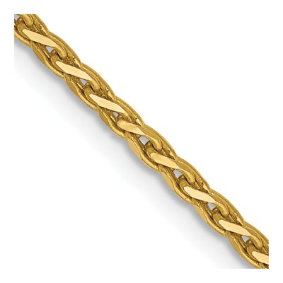 14K Yellow Gold 1.6mm Diamond-Cut Wheat Chain