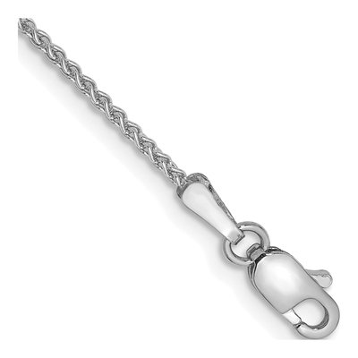 14K White Gold 1.25mm Wheat Chain Bracelet