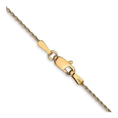 14K Yellow Gold 1mm Round Wheat Chain – view 5