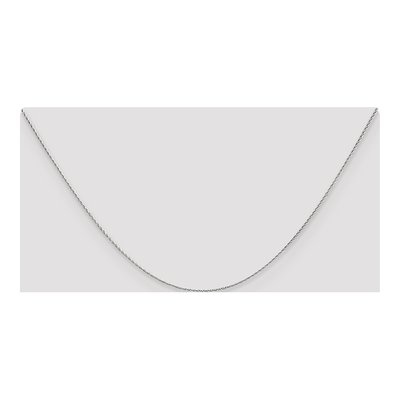 14K White Gold 0.7mm Round Wheat Chain – view 5
