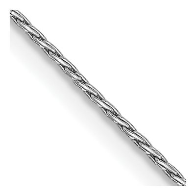 14K White Gold 0.7mm Round Wheat Chain