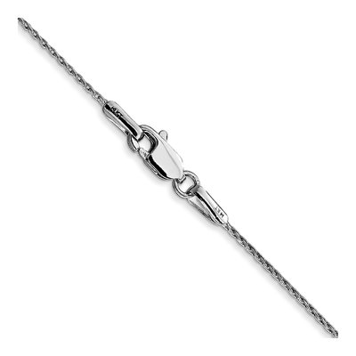 14K White Gold 0.7mm Round Wheat Chain – view 4