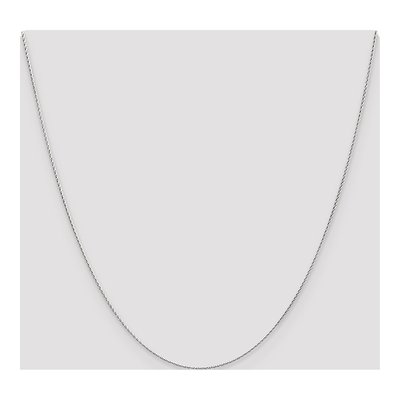 14K White Gold 0.7mm Round Wheat Chain – view 5