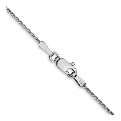 14K White Gold 1mm Parisian Round Wheat Chain – view 5