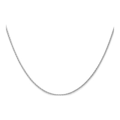 14K White Gold 1mm Round Wheat Chain – view 3