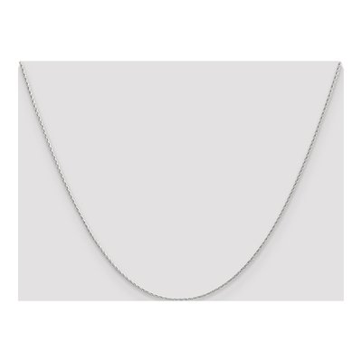 14K White Gold 1mm Round Wheat Chain – view 5