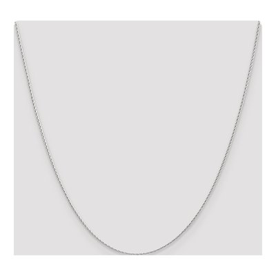 14K White Gold 1mm Round Wheat Chain – view 5