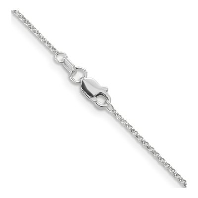 14K White Gold 1.15mm Rolo Chain – view 5