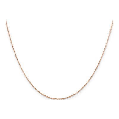 14K Rose Gold 0.5mm Baby Rope Chain – view 3