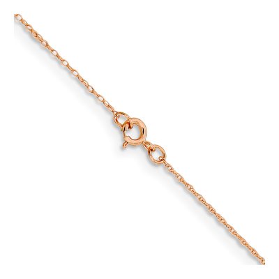 14K Rose Gold 0.5mm Baby Rope Chain – view 4