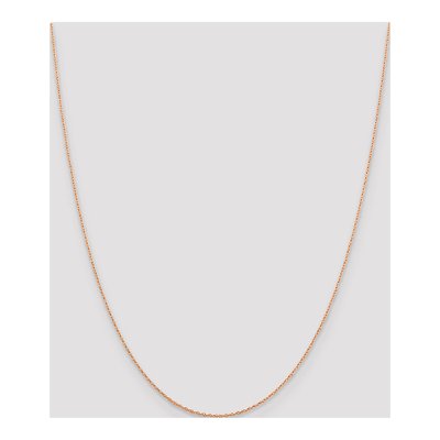 14K Rose Gold 0.5mm Baby Rope Chain – view 5