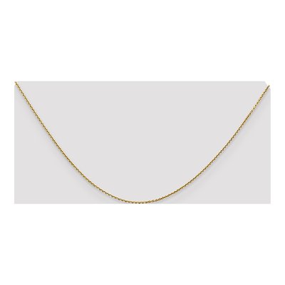 14K Yellow Gold 0.9mm Diamond-Cut Round Open Cable Chain – view 4