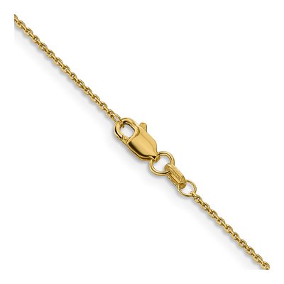 14K Yellow Gold 0.9mm Diamond-Cut Round Open Cable Chain – view 3