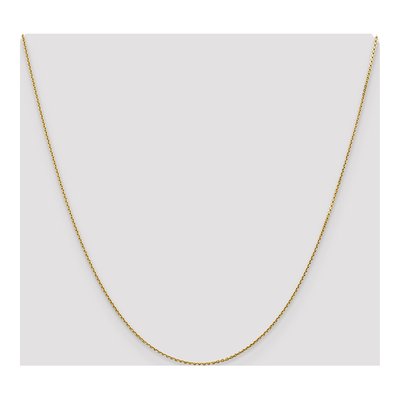 14K Yellow Gold 0.9mm Diamond-Cut Round Open Cable Chain – view 4
