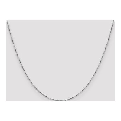 14K White Gold 1.4mm Cable Forzantine Chain – view 5